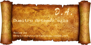 Dumitru Artemíszia névjegykártya